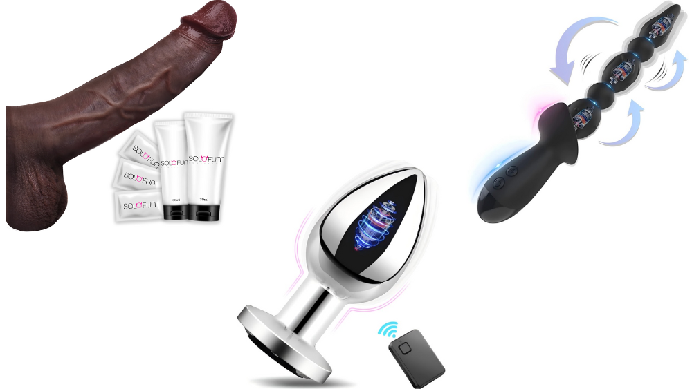a collection of anal sex toys